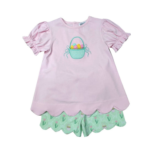 Girl's Easter Basket Shorts Set