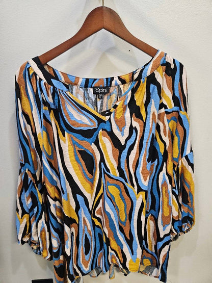 Women's V-neck Long Sleeve Blouse