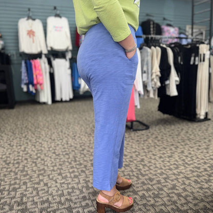 Cotton Slub Pocket Capri Pant