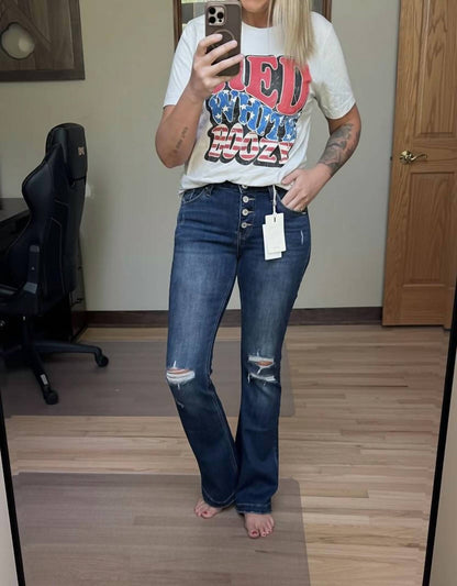 Red White Boozy Patriotic Graphic Tee