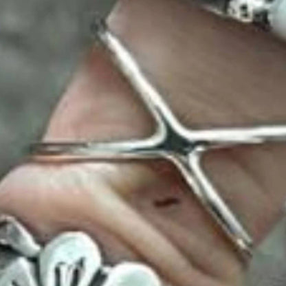 Women's Sterling Criss Cross Band Ring