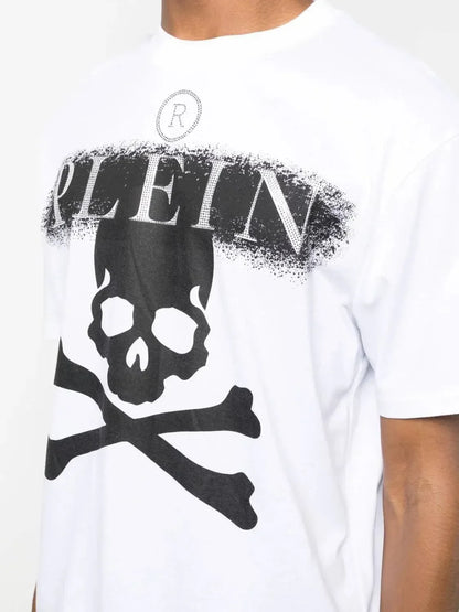 PHILIPP PLEIN - Rhinestone Logo Skull T-shirt - Rack Hunt