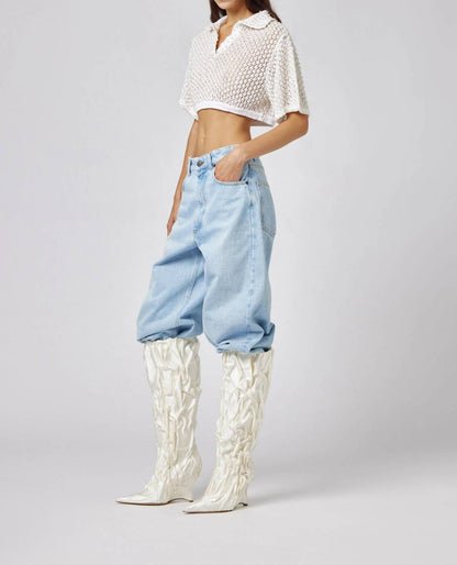 Pearl Crop Knit Top