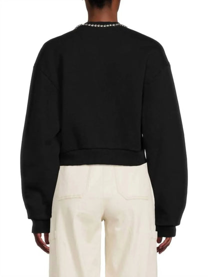 AREA - Embellished Bow Sweater - Rack Hunt
