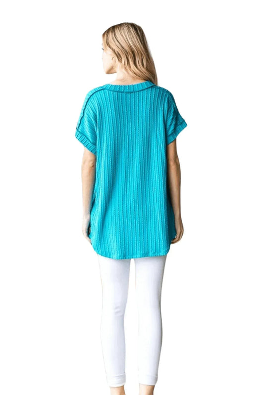Heimish USA - Ribbed V-neck Top - Rack Hunt