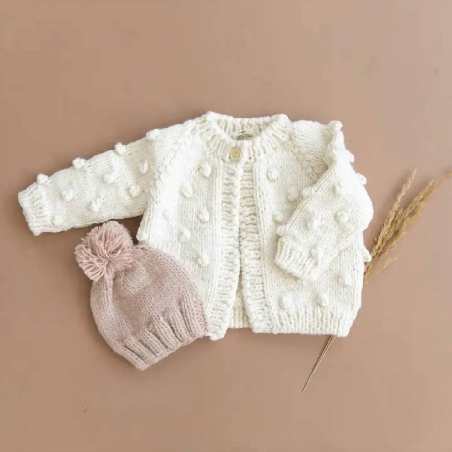 Kid's Popcorn Knit Cardigan Sweater