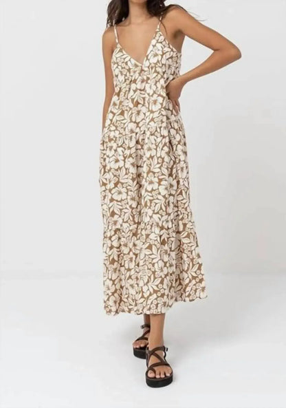 Rhythm. - Pacific Tiered Midi Dress - Rack Hunt