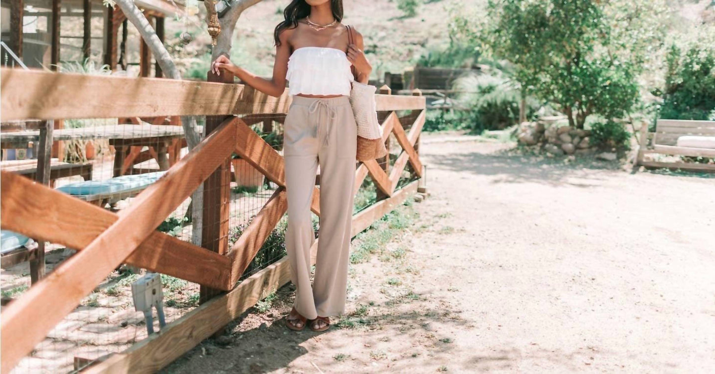 Wide Leg Pork Chop Pocket Knit Pants