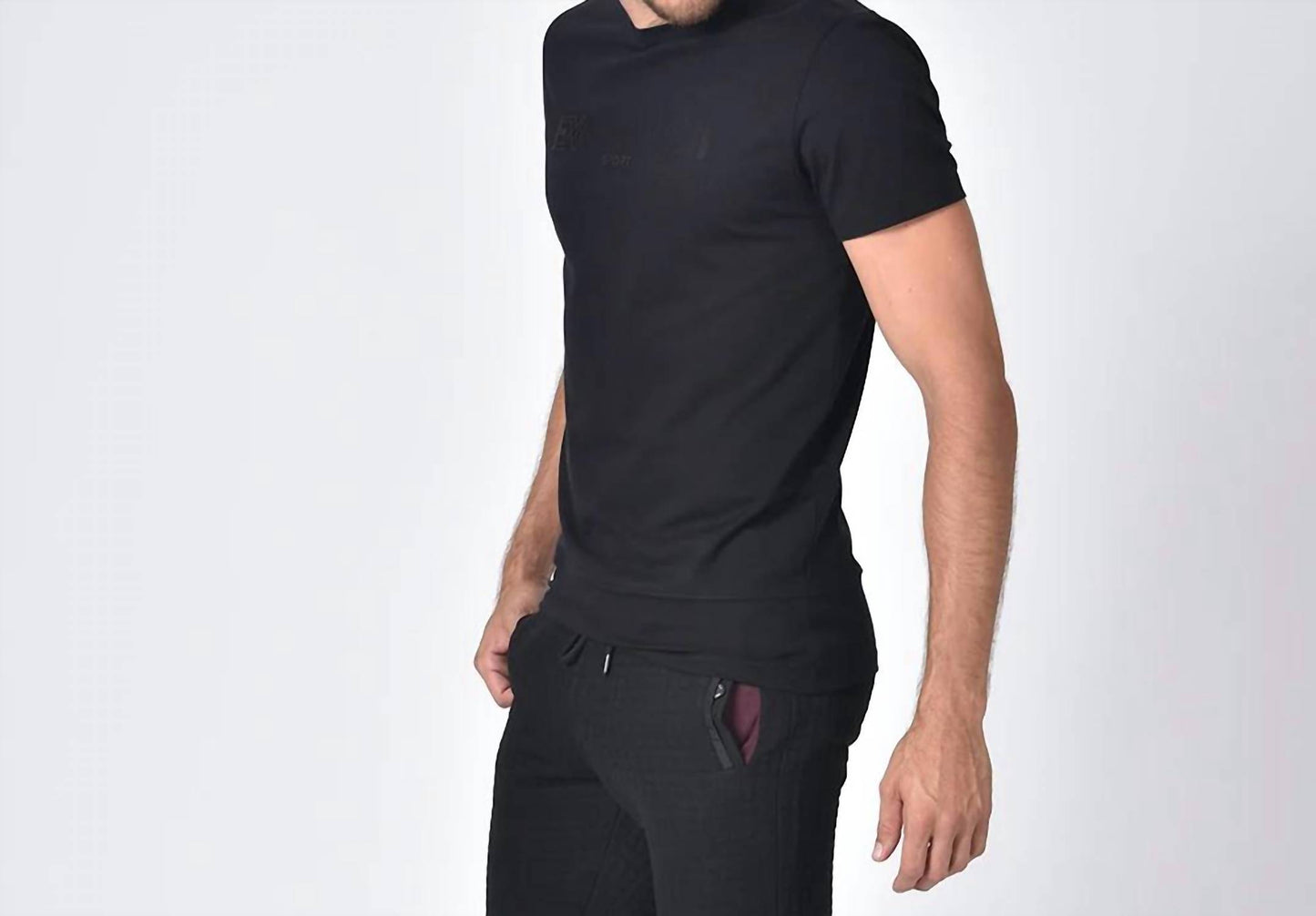 Crew Neck With Silicone Logo T-Shirt