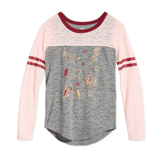 Big Girls Star Print Long Sleeve T-shirt