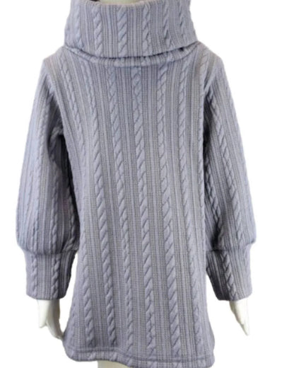 ML Kids - Women's Cowlneck Cable Knit Sweater - Rack Hunt