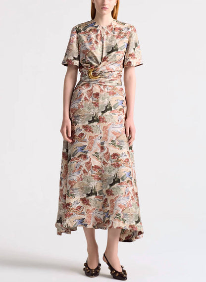 Honey Silk Mythical Print Dress
