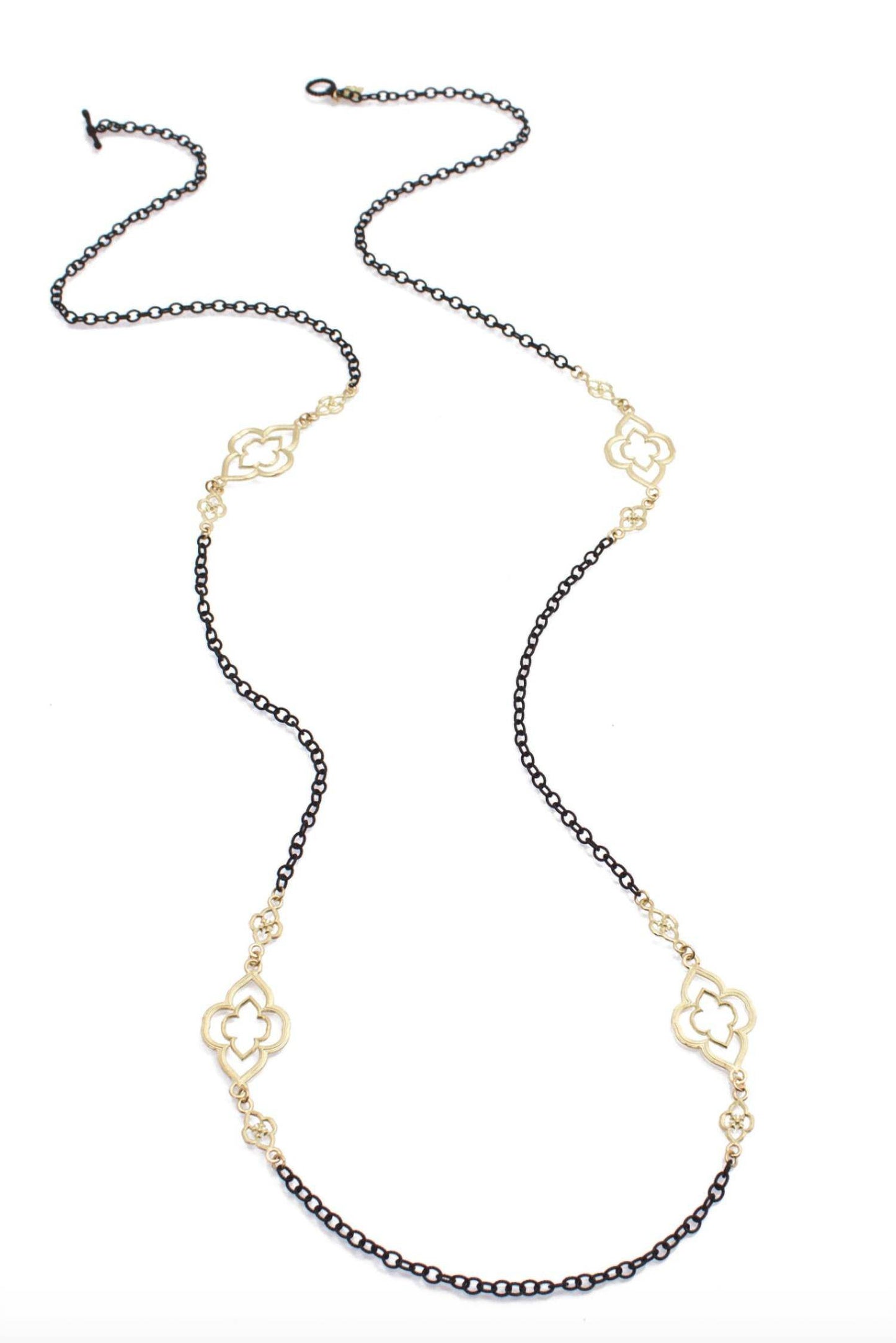 Armenta - Women's Old World Heraldry Scroll Station Cable Chain Necklace - Rack Hunt -