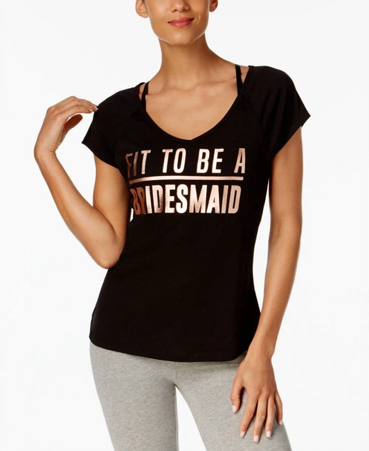 Bridesmaid Fitness Yoga Slogan T-Shirt
