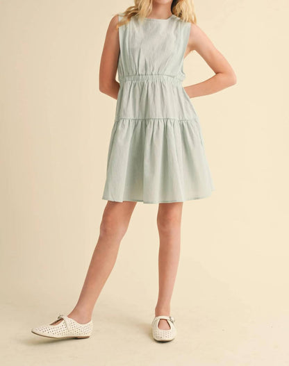 Girls Two Tier Knee Length Dress