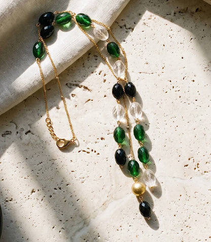 Women's Dangling Gemstone Necklace