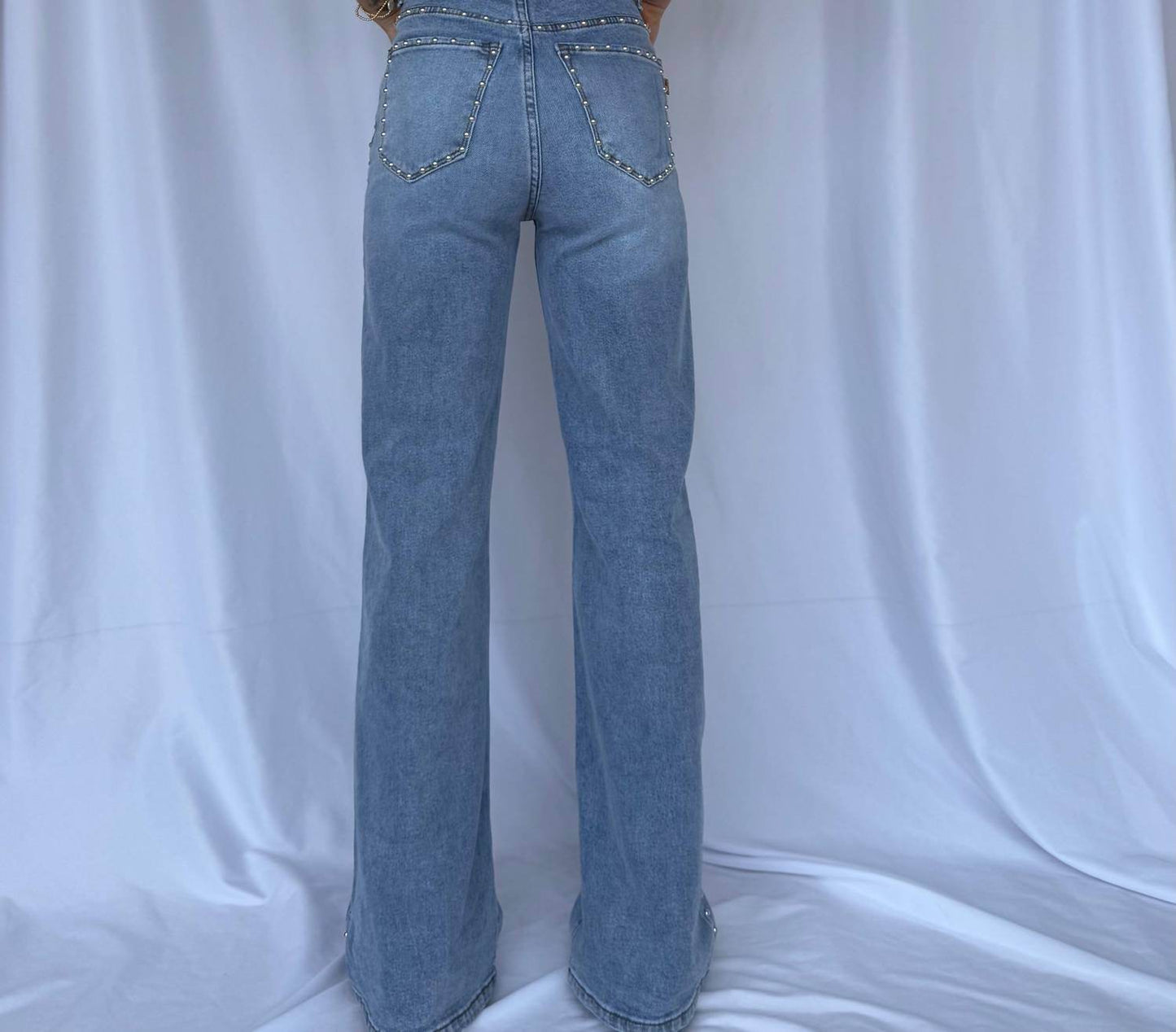 VIBRANT - Stud Me Straight Leg Jeans - Rack Hunt -