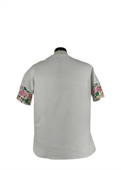 Women's Embroidered Short Sleeve Top