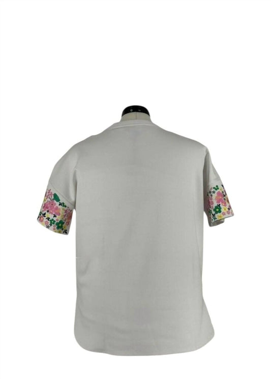 Women's Embroidered Short Sleeve Top