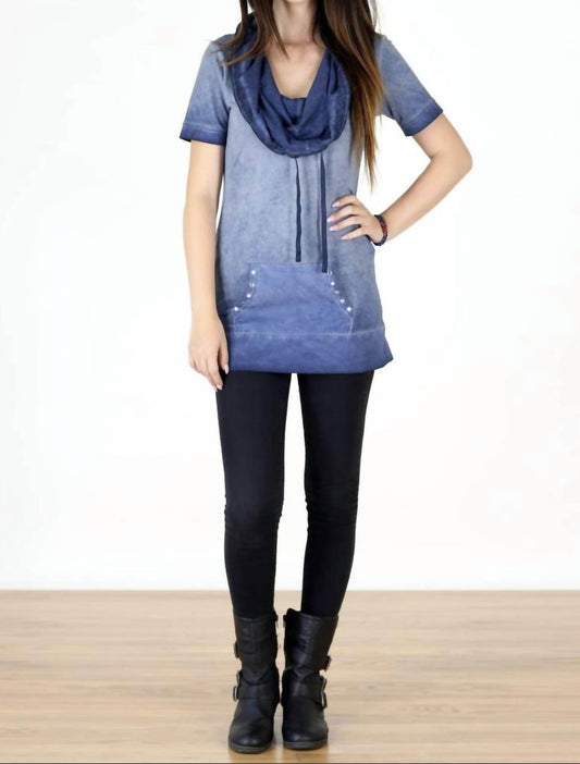 Tough Luv - Cotton Short Sleeve Cowl Neck Tunic Top - Rack Hunt