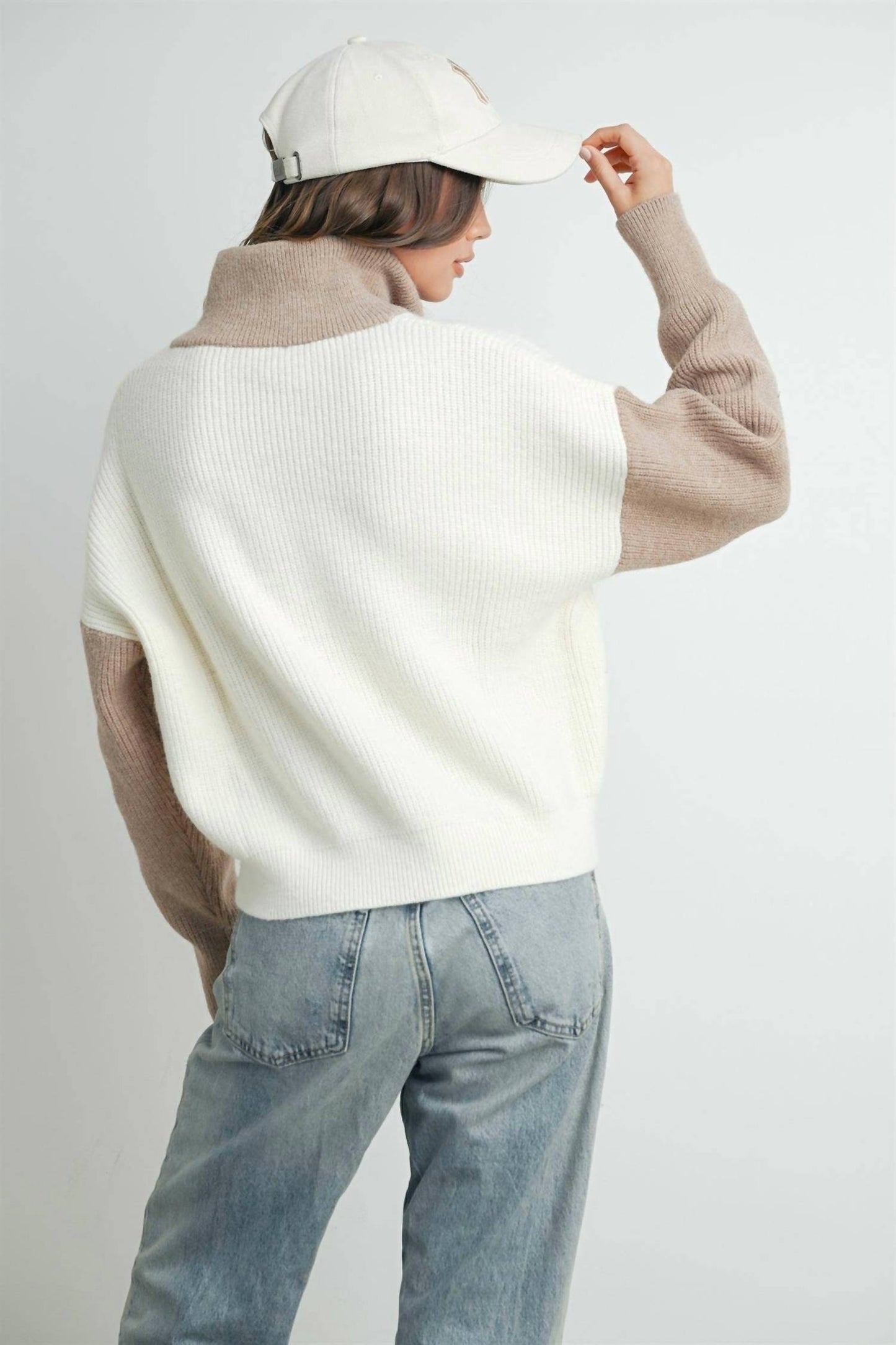 Color Block Half Zip Jacket