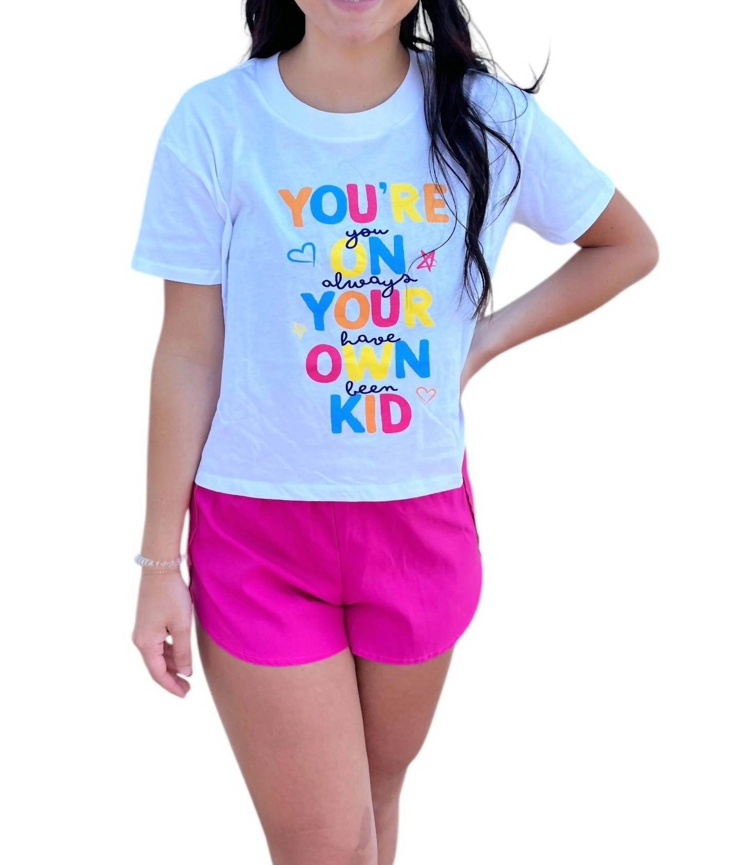 Girl Tribe Co. - You're On Your Own Kid Cropped Tee - Rack Hunt -