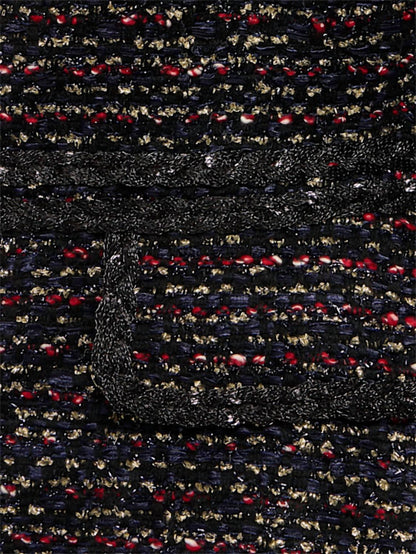 Collarless Boucle Jacket