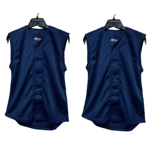 Tag Team - Unisex 2 New Youth Button Down Sports Mesh Jersey Uniform Tank Tops - Rack Hunt -