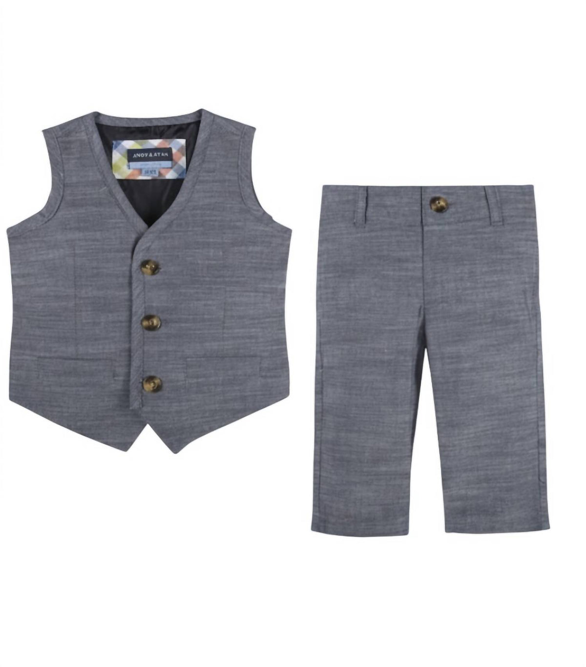 Kids Chambray Vest & Pant Set