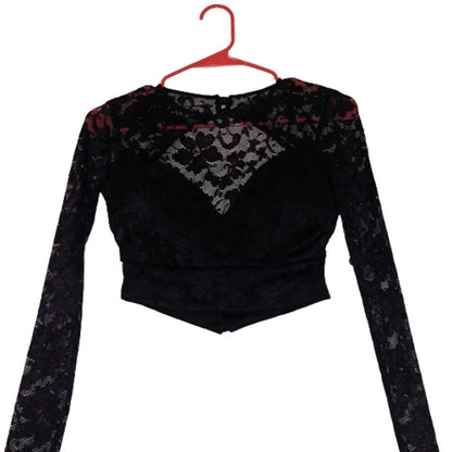 Women's Long Sleeve Cropped Top