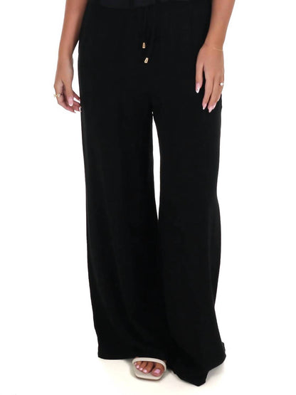 Little Luxuries Linen Wide Leg Pants - Plus