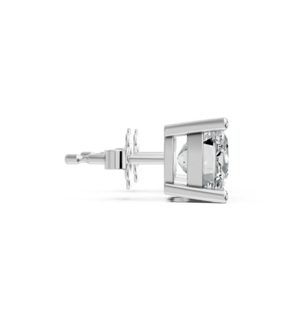Women's Cushion Shape 4 Prong Push Back Studs