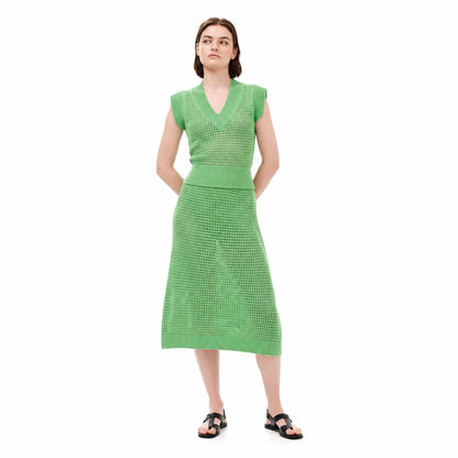 Connection Sleeveless Knitted Top