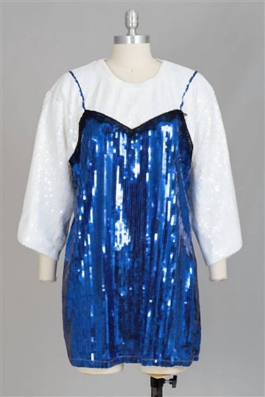 Women's Luxe Glow Allover Sequin Tunic Top