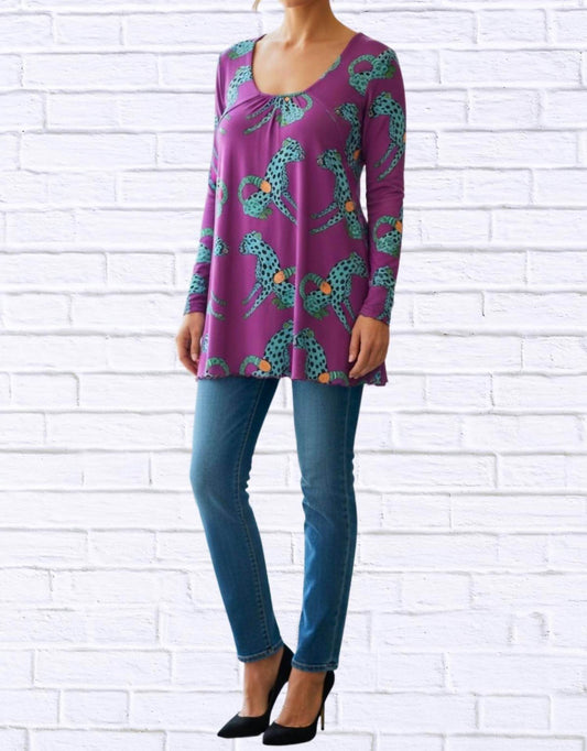 Diva USA - Sibella Pleated Front Long Sleeve Blouse - Rack Hunt -