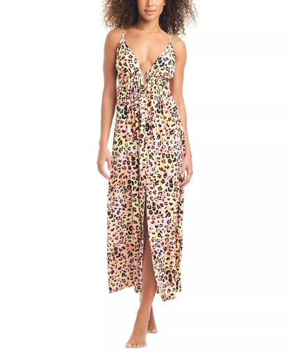 Leopard Maxi Cover Up