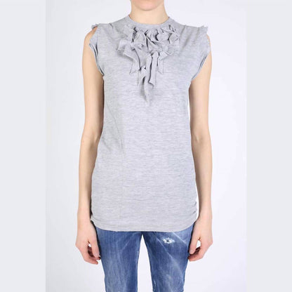 Women's Ruffled Trim Cotton T-shirt
