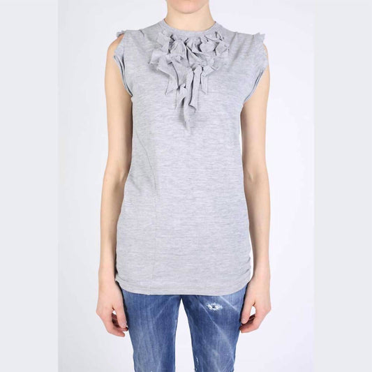 Women's Ruffled Trim Cotton T-shirt