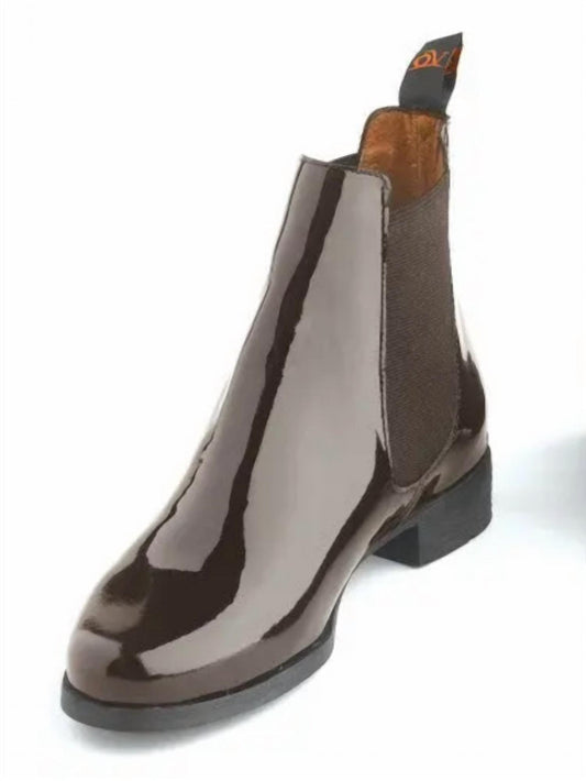 Women's Finalist Elastic Side Patent Jodphur Boots