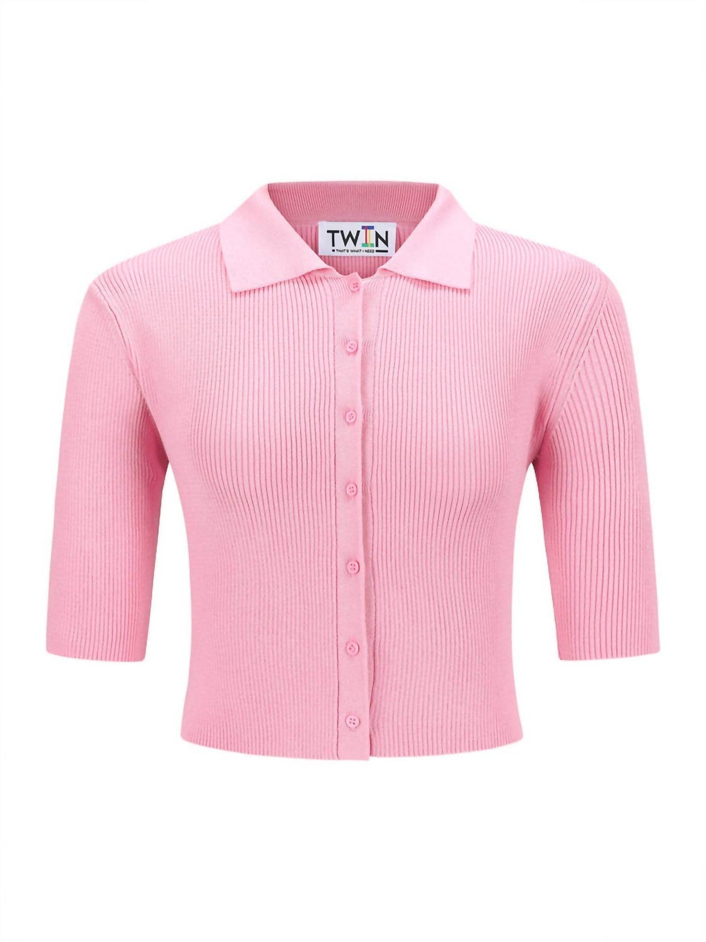 T.W.I.N. That’s What I Need - CROPPED COLLARED TEE - Rack Hunt -