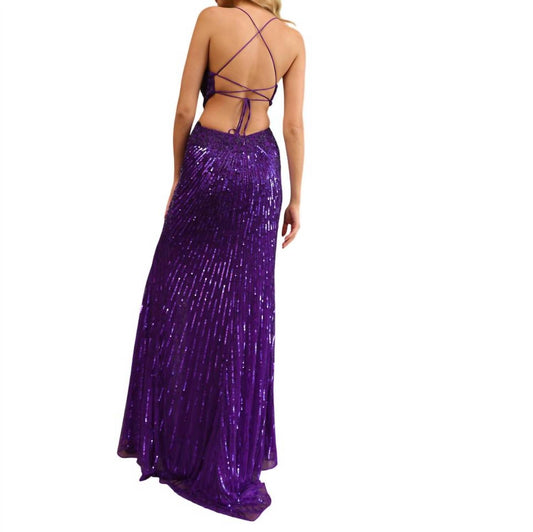 Sleeveless Sequin Gown