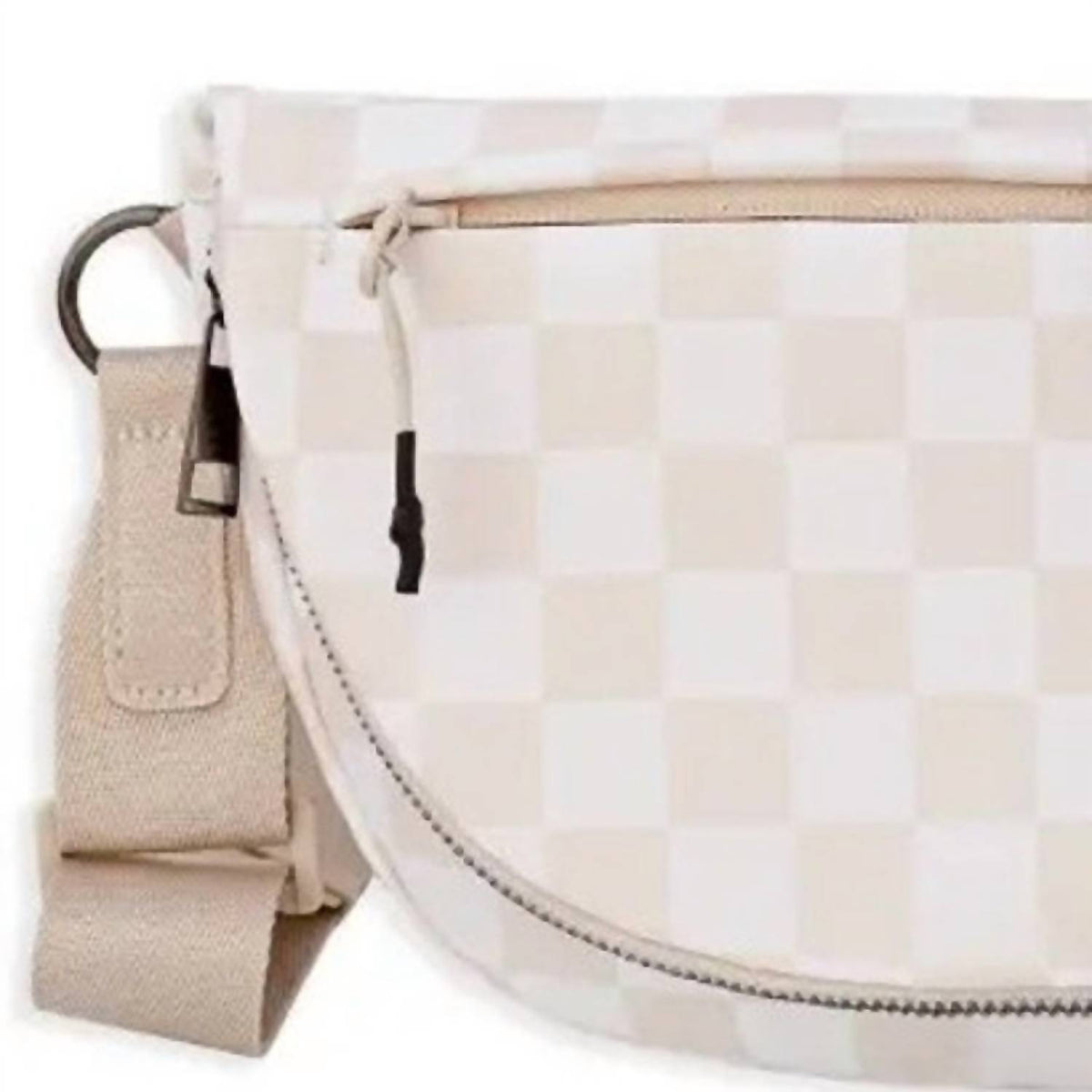 Women's Checkered Nylon Fanny Pack Sling Bags