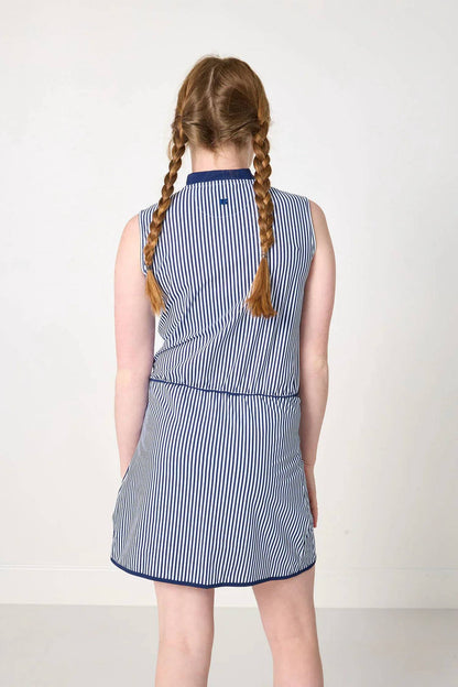 Girl's Thin Stripe Court Dress