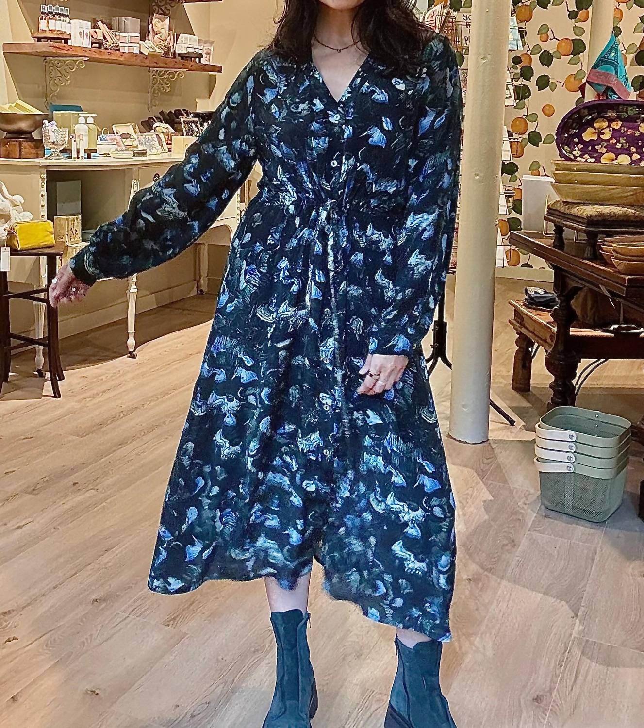 Yavi - Blessed Drawstring Midi Dress - Rack Hunt -