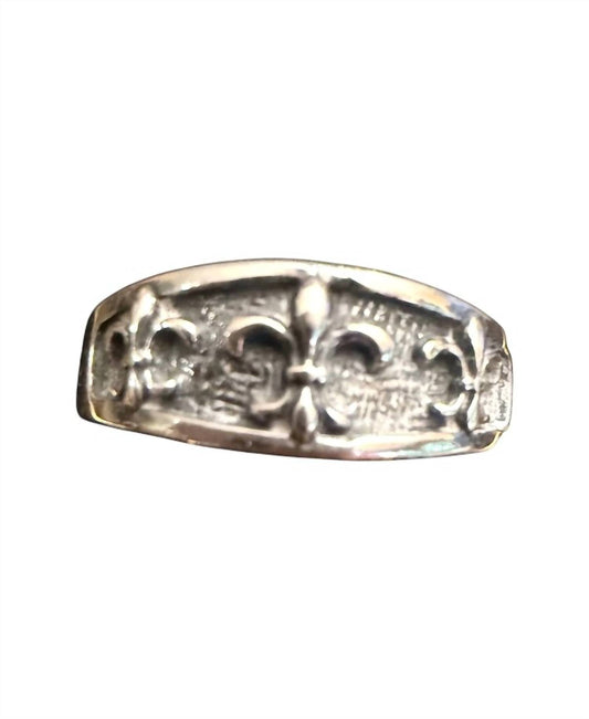 Women's 3 Fleur De Lis Band Sterling Ring