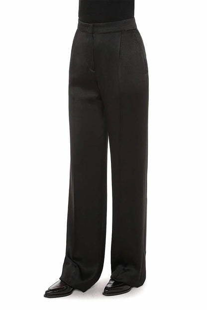 Flat Front Satin Trouser