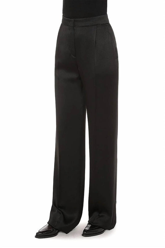 Flat Front Satin Trouser