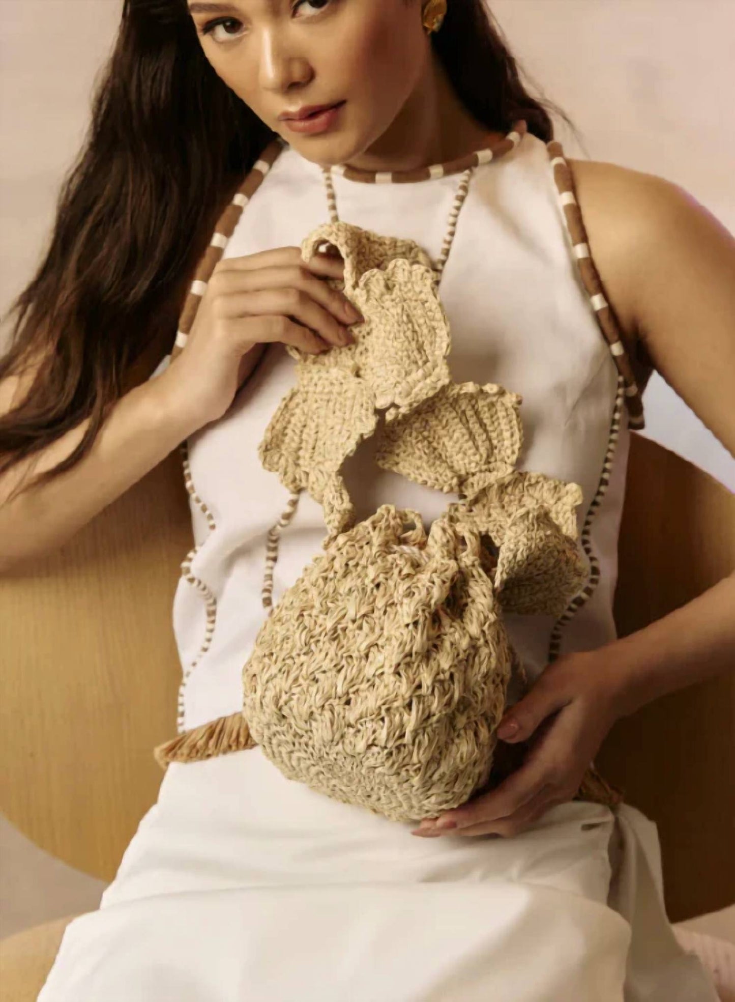 women's Marnie Raffia Crochet Luxury Handbag