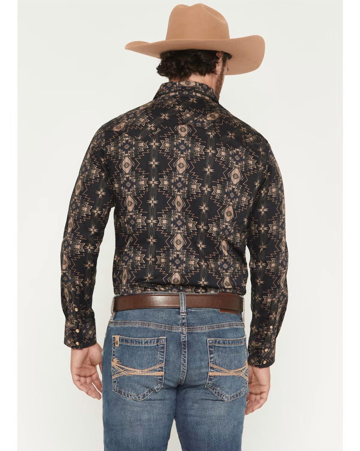 Southwestern Print Long Sleeve Western Shirt
