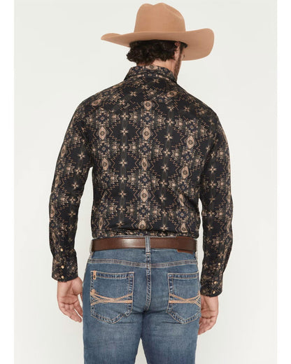 Southwestern Print Long Sleeve Western Shirt